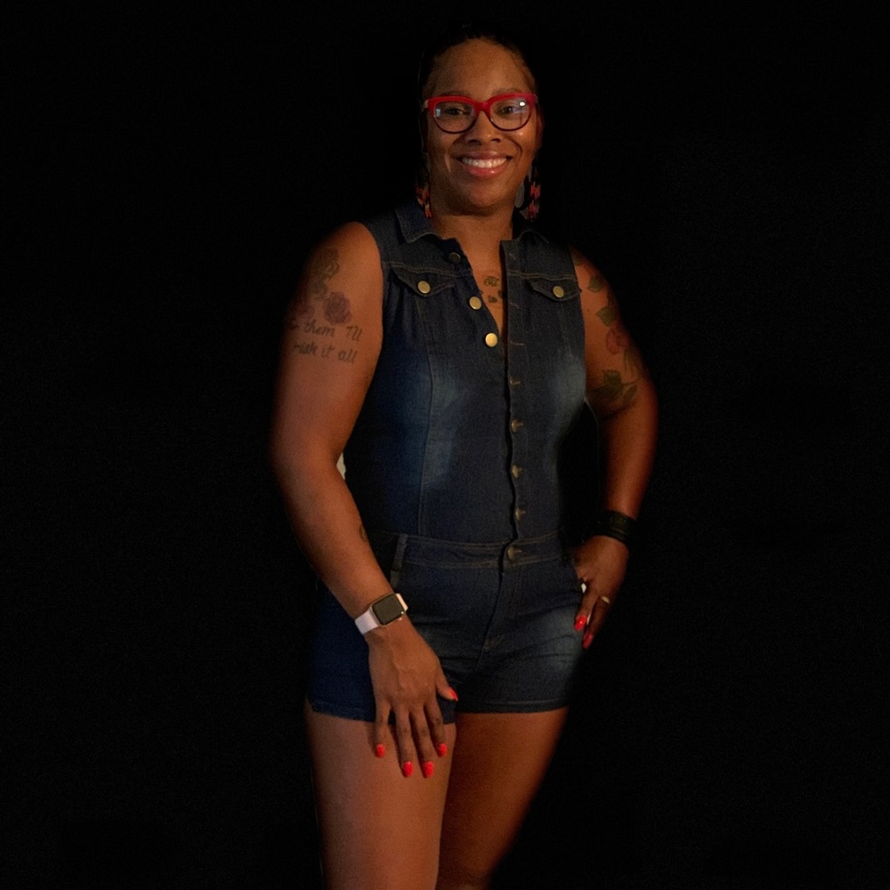 Denim romper